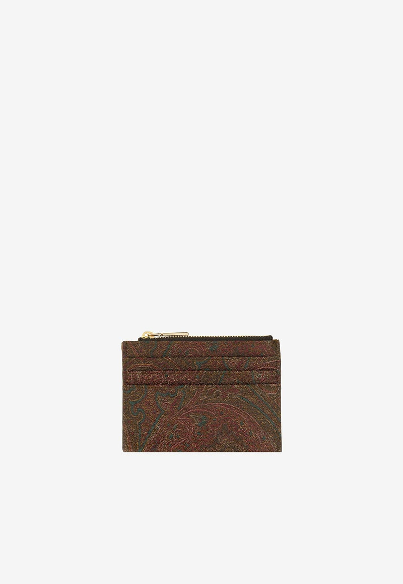 Paisley-Print Cardholder