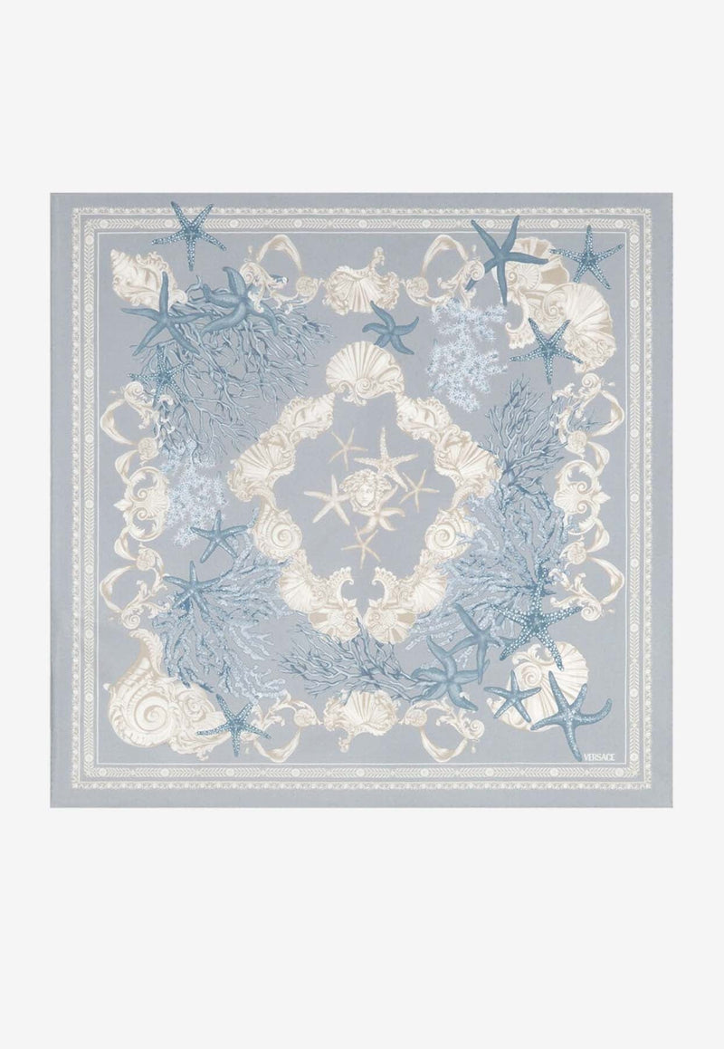 Barocco Sea Print Silk Scarf