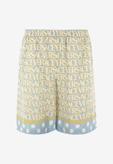 All-Over Logo Shorts in Linen