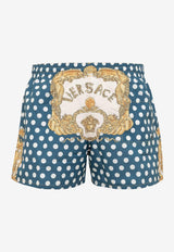 All-Over Logo Polka Dot Swim Shorts