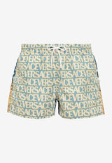 All-Over Logo Polka Dot Swim Shorts