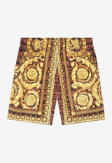 Baroccodile Print Swim Shorts