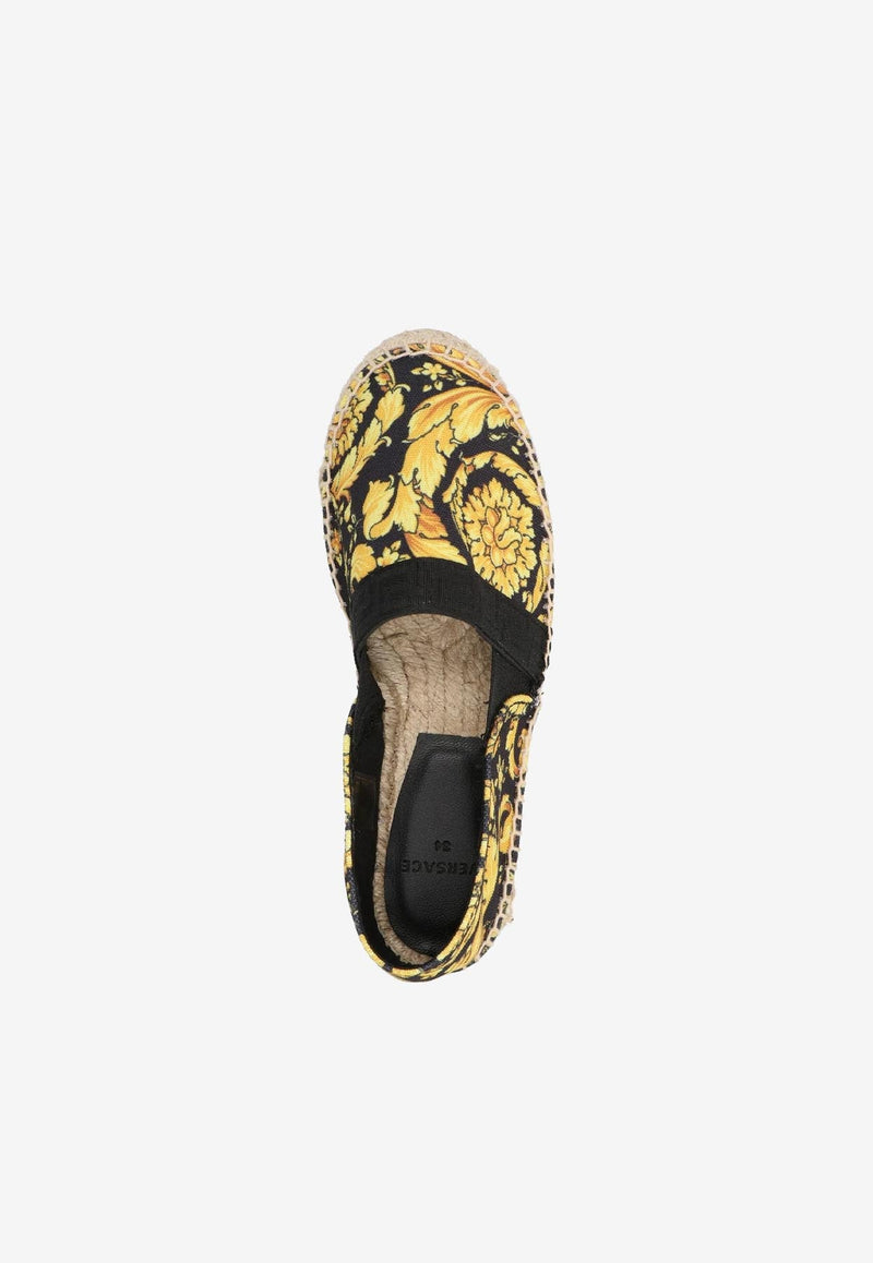 Girls Barocco Print Espadrilles