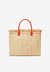 La Medusa Woven Raffia Tote Bag