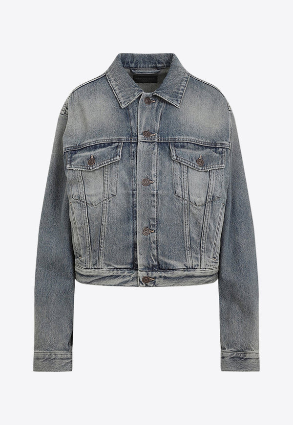 Crystal Logo Denim Jacket