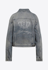 Crystal Logo Denim Jacket