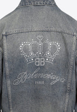 Crystal Logo Denim Jacket