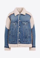 Faux Shearling Denim Jacket