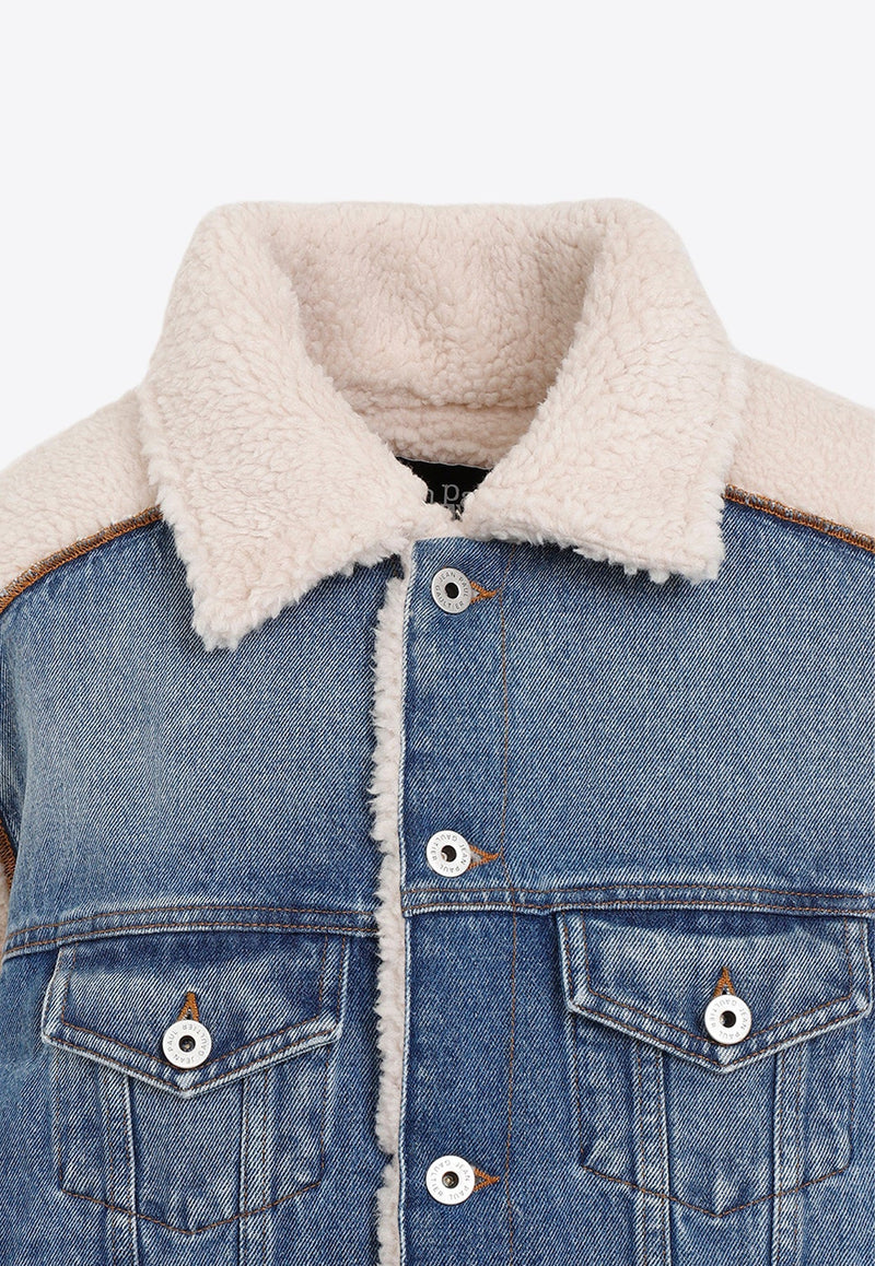 Faux Shearling Denim Jacket