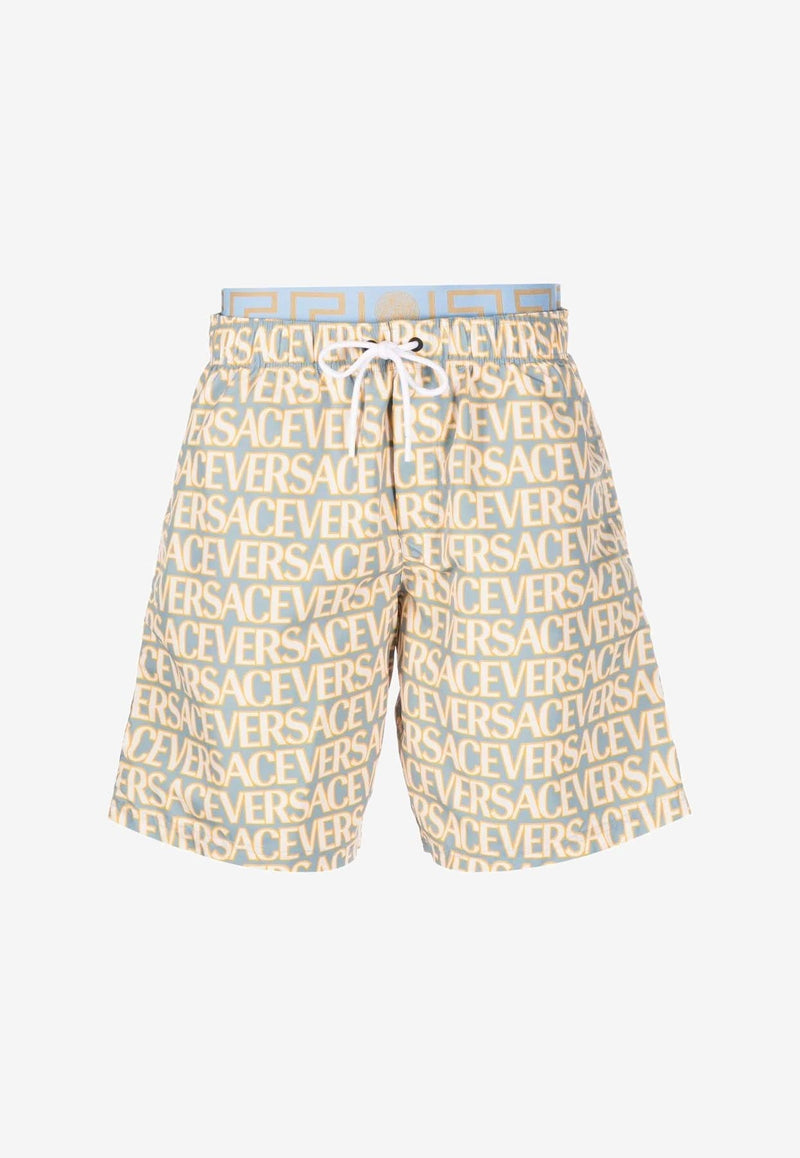 All-Over Logo Print Boardshorts