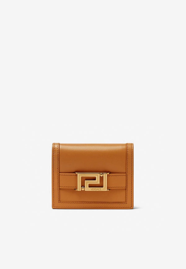 Greca Goddess Bi-Fold Wallet in Calf Leather