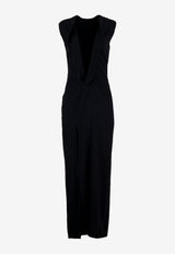 Cowl Sleeveless Maxi Dress