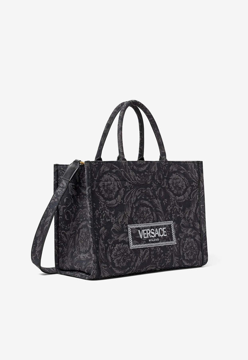 Medium Barocco Athena Jacquard Tote Bag