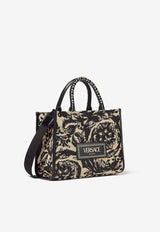 Small Barocco Athena Raffia Tote Bag