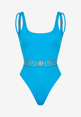 Medusa Greca Border One-Piece Swimsuit