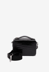 Croc-Effect Medusa Biggie Messenger Bag