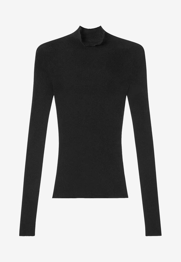 Seamless Turtleneck Knitted Top