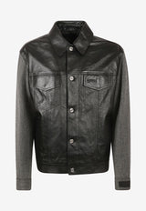 Paneled Leather Jacket