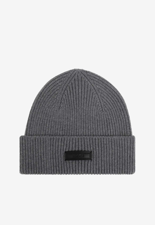 Logo Tag Wool Knit Beanie