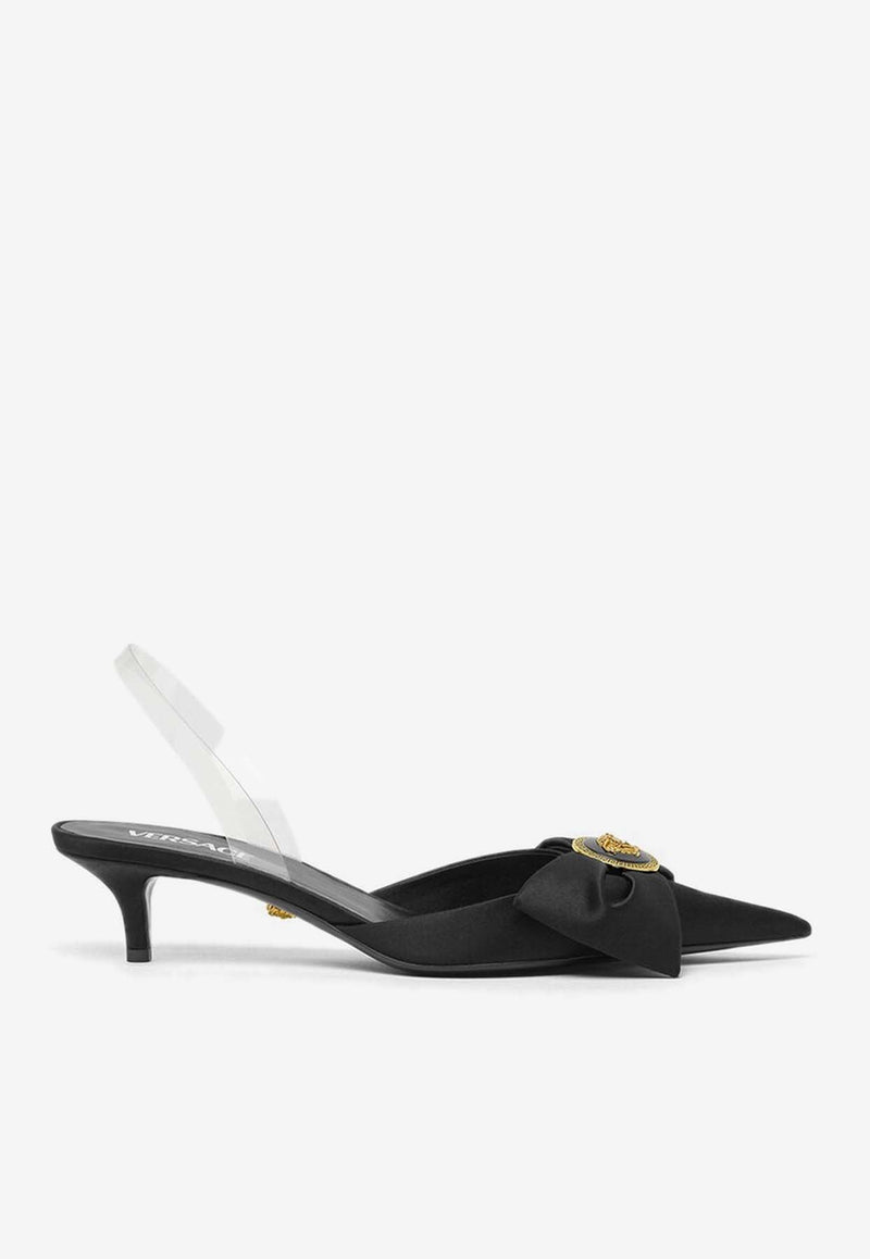 Alia 45 Slingback Satin Pumps