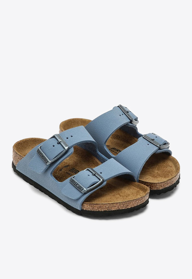 Kids Arizona Double-Buckle Leather Slides