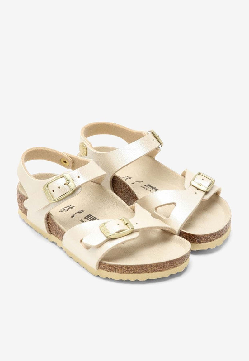 Kids Rio Leather Slingback Sandals