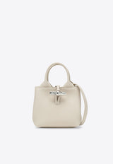 XS Le Roseau Leather Top Handle Bag