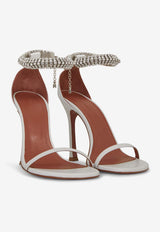 Iman 105 Crystal-Embellished Leather Sandals