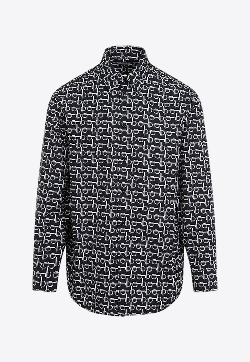 B pattern Long-Sleeved Shirt