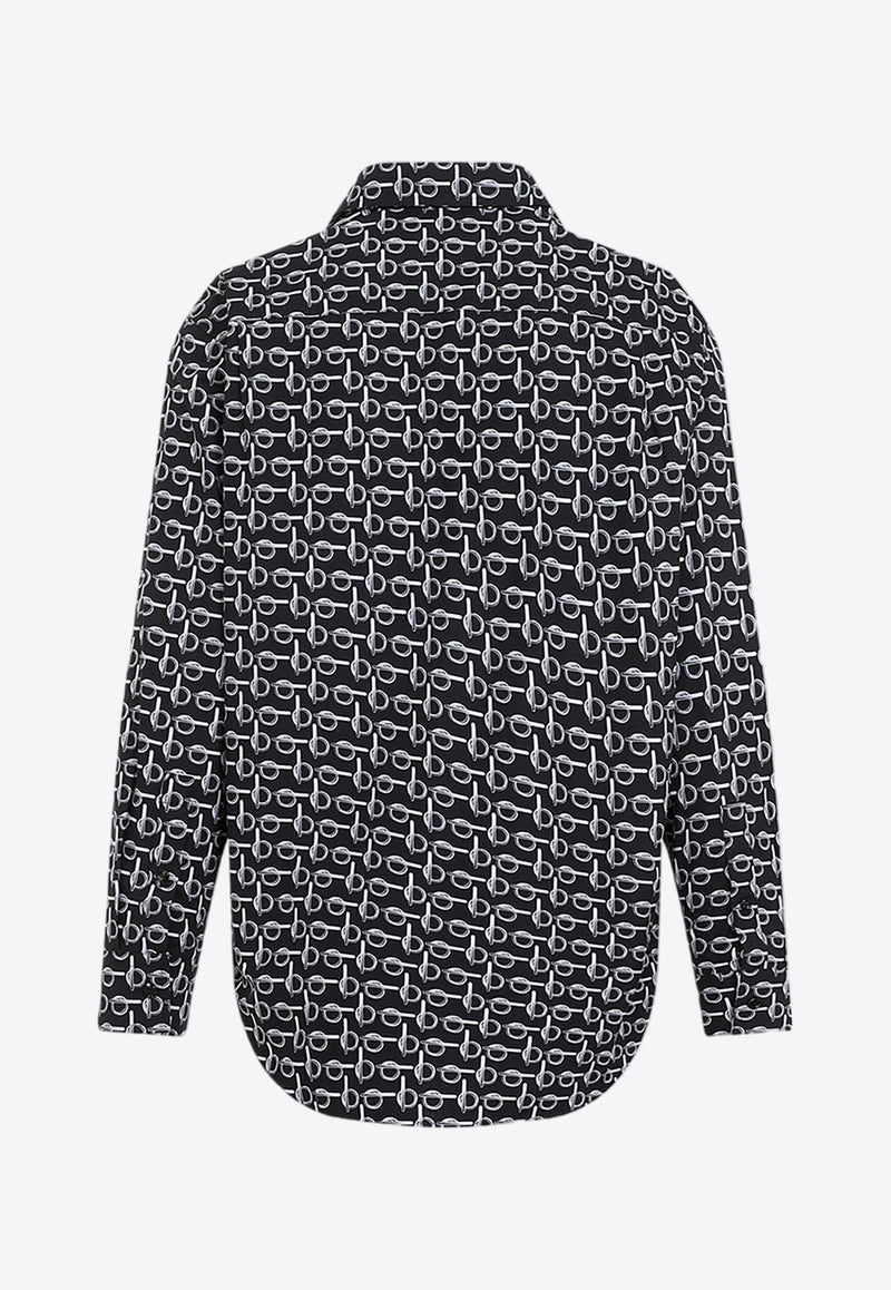 B pattern Long-Sleeved Shirt