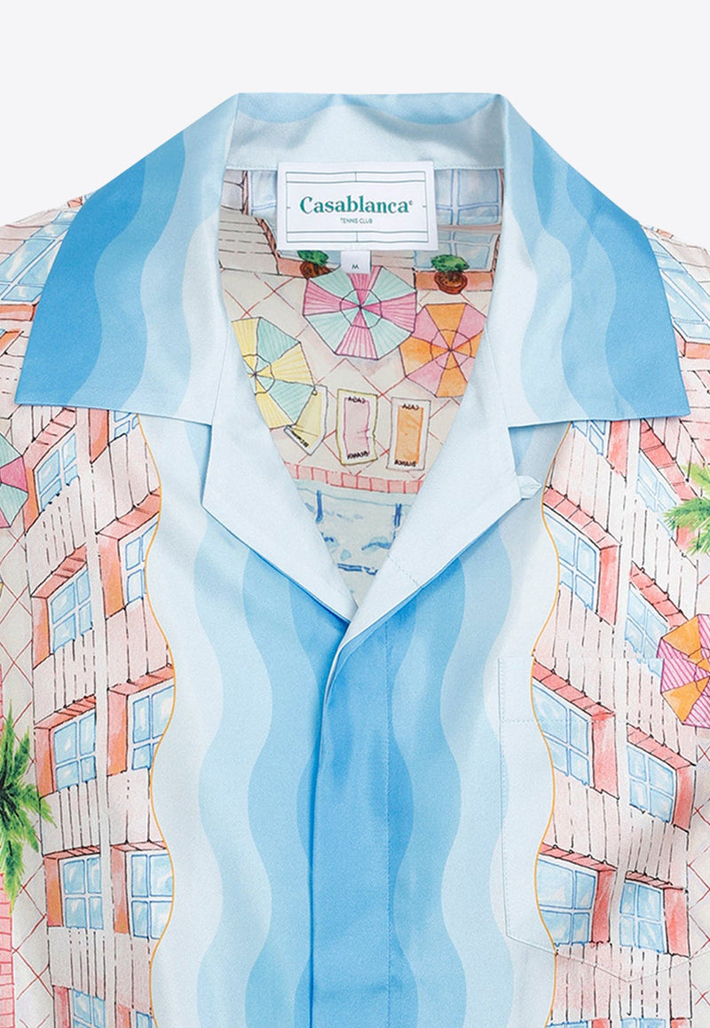 Le Plongeon Print Silk Shirt