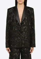 Sequined Single-Breasted Blazer