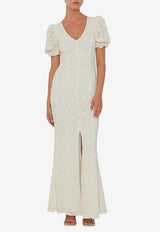 V-neck Lace Maxi Dress