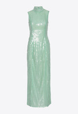 Sequins-Embellished Maxi Dress
