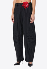 Pinstripe Balloon Pants