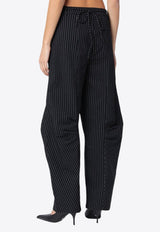 Pinstripe Balloon Pants