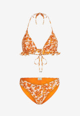 Berry Print Triangle Bikini