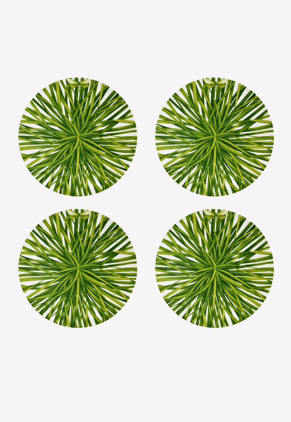 Life In Green Dessert Plate - Set of 4