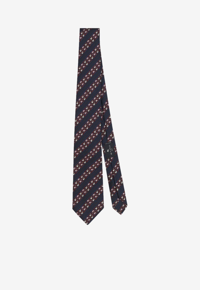 Paisley Stripe Silk Tie