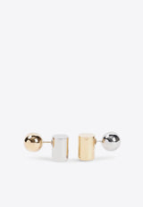 Perlina Circled Barbell Earrings