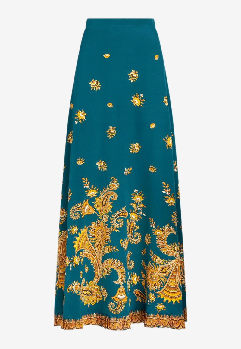 Degradé Silk Maxi Skirt