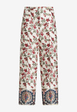 Berry Print Silk Culottes