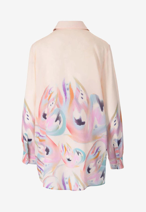 Long-Sleeved Silk Shirt