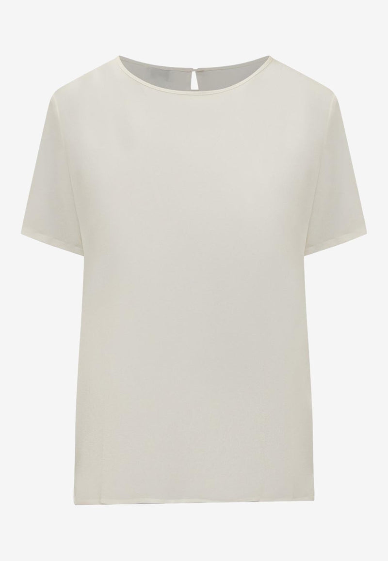 Short-Sleeved Silk Top