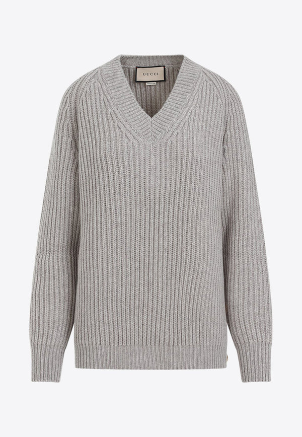 Ribbed Wool and Cashmere Sweater