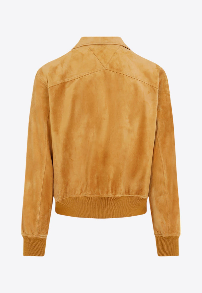 Suede Bomber Jacket