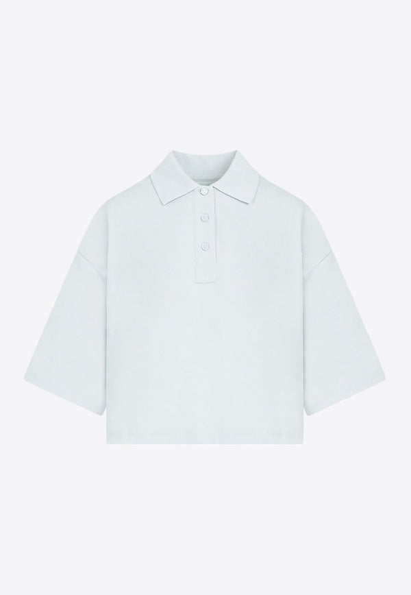 Cropped Short-Sleeved Polo T-shirt
