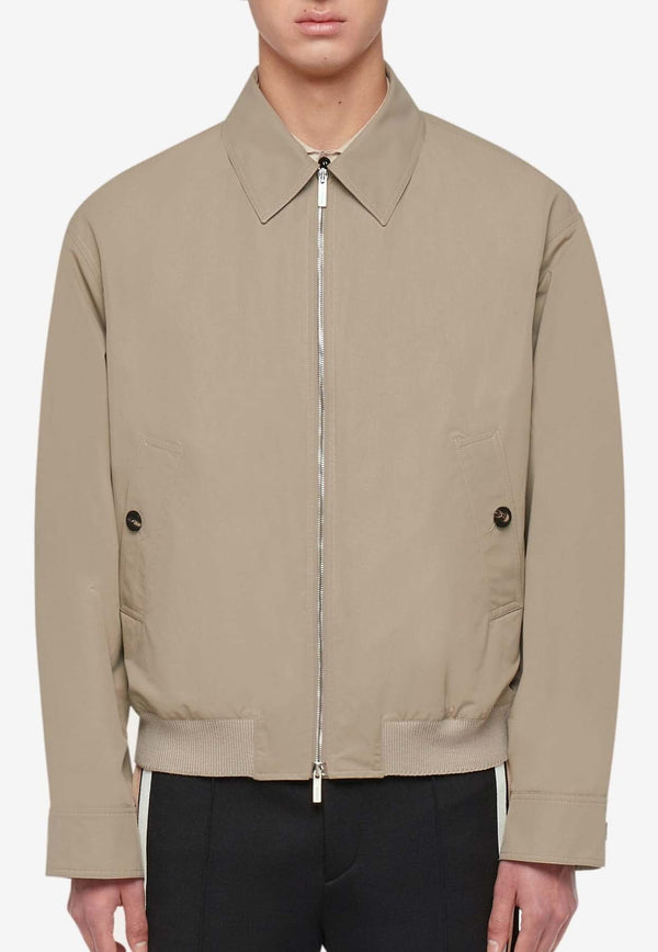 Logo-Embossed Zip-Up Blouson