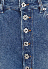 One Leg Buttoned Jeans