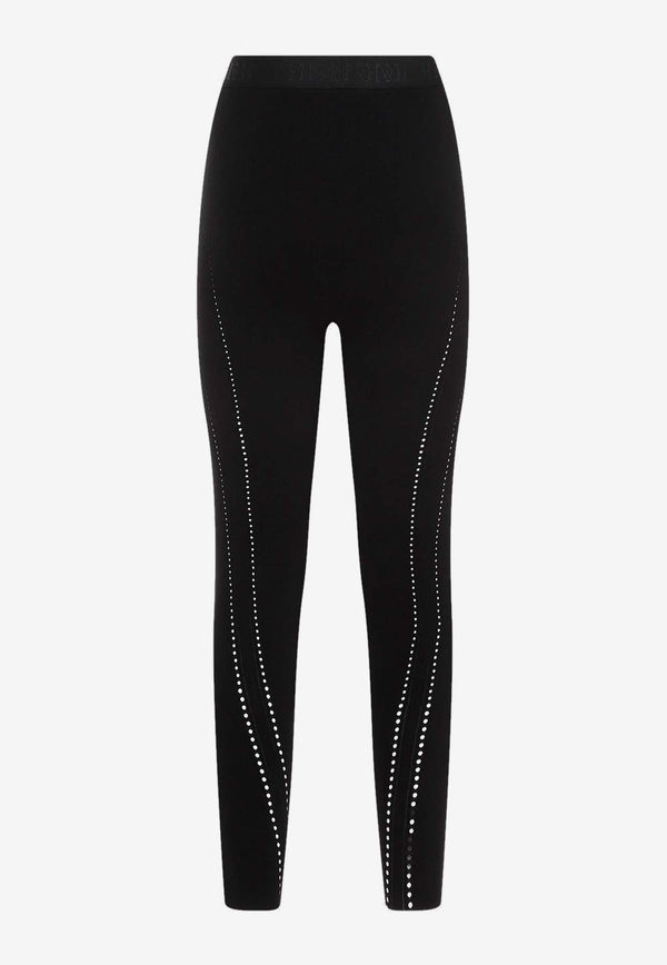 Perforated Stretch Leggings